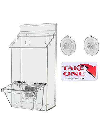 4"W x 6"H Suction Cup Outdoor Postcard Holder with Card Box