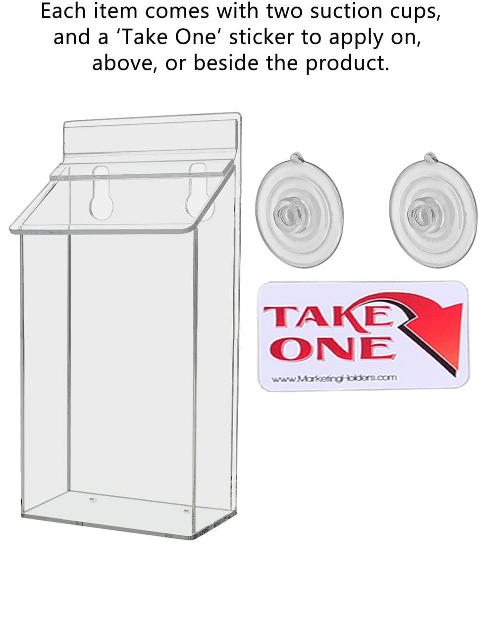 4"W x 6"H Suction Cup Outdoor Postcard Holder Window Mount