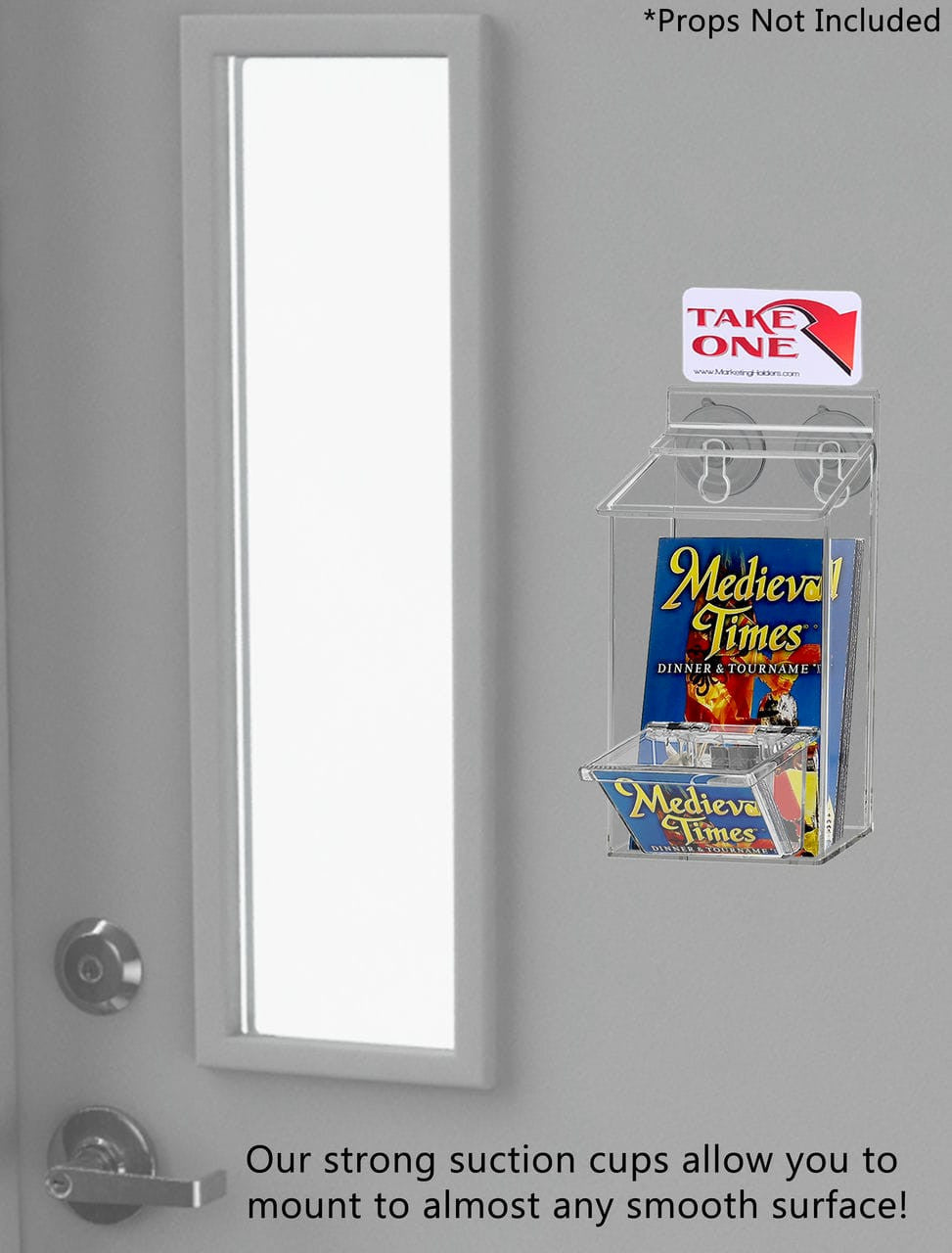 4"W x 6"H Suction Cup Outdoor Postcard Holder with Card Box