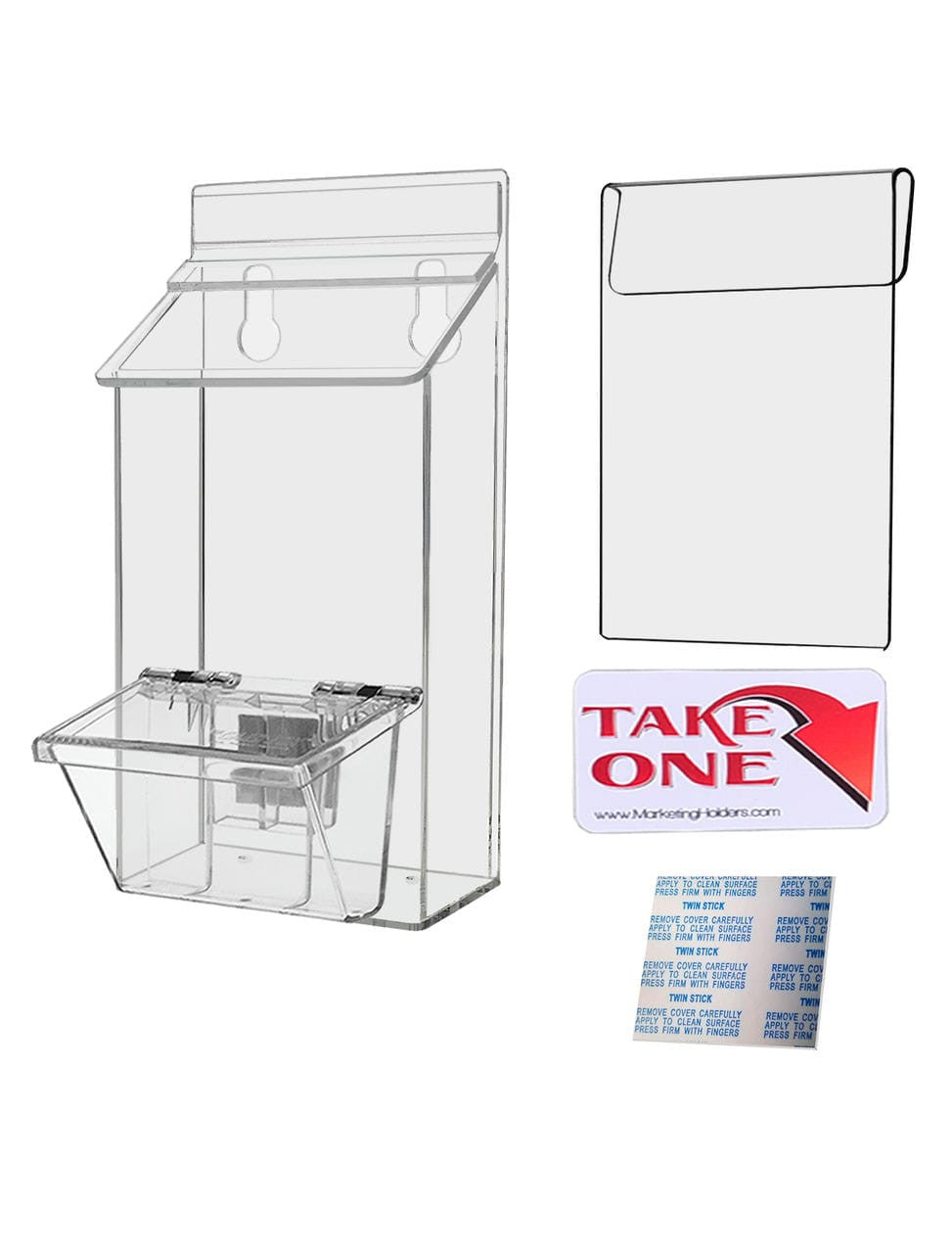 4"W x 6"H Outdoor Window Hook Postcard Holder with Card Box