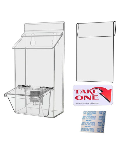 4"W x 6"H Outdoor Window Hook Postcard Holder with Card Box