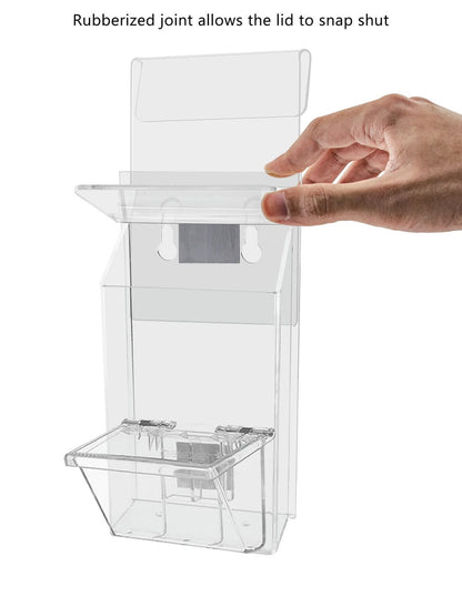 4"W x 6"H Outdoor Window Hook Postcard Holder with Card Box