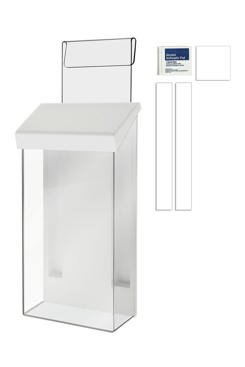 Four Inch Wide by Nine Inch High Tri Fold Box Vehicle Holder with accessories