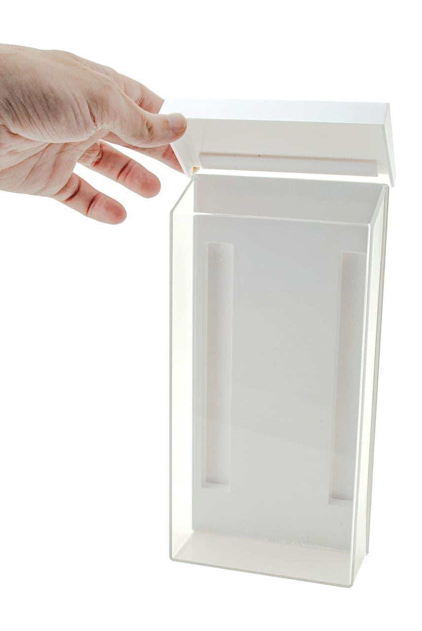 4"W x 9"H Magnetic Outdoor Brochure Holder with White Lid