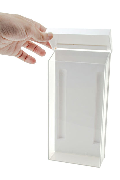 4"W x 9"H Magnetic Outdoor Brochure Holder with White Lid