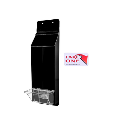 4"W x 9"H Magnetic Outdoor Brochure Holder with Card Box