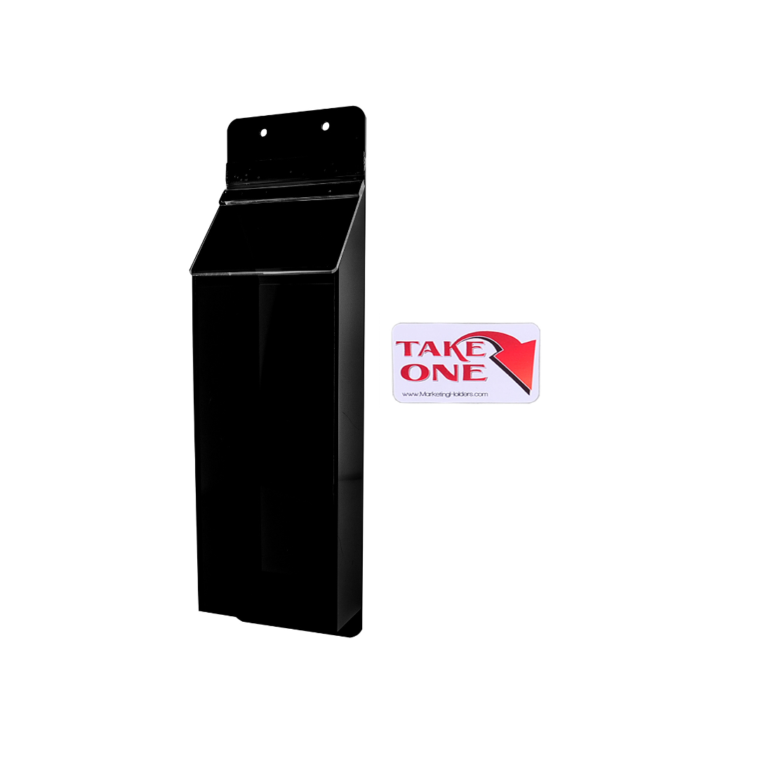 4"W x 9"H Magnetic Outdoor Trifold Holder Brochure Box with Lid