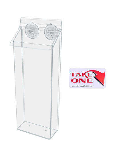 4"W x 11"H Suction Cup Outdoor Brochure Holder Window Mount