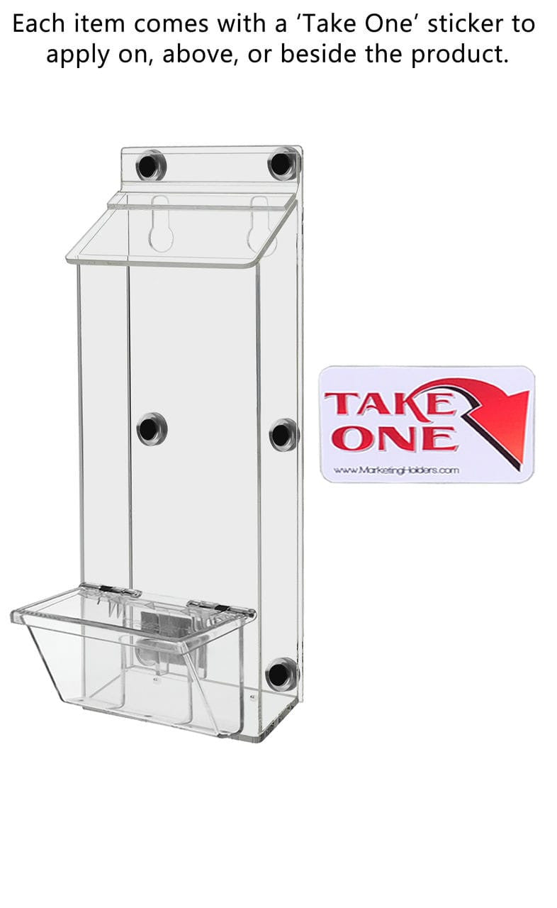 4"W x 9"H Magnetic Outdoor Trifold Brochure Holder with Card Box