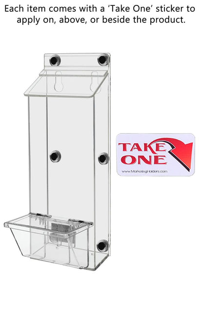 4"W x 9"H Magnetic Outdoor Trifold Brochure Holder with Card Box