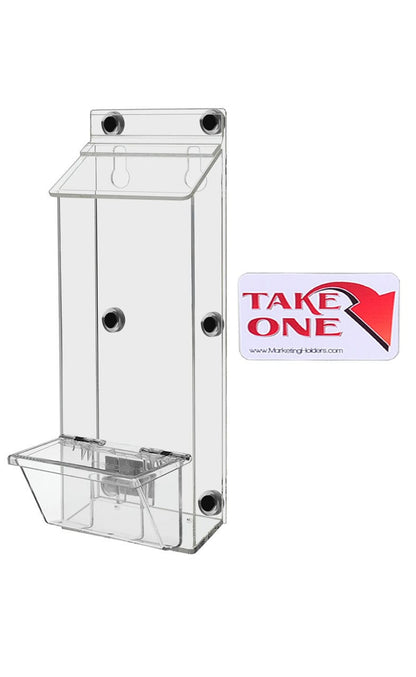 4"W x 9"H Magnetic Outdoor Trifold Brochure Holder with Card Box