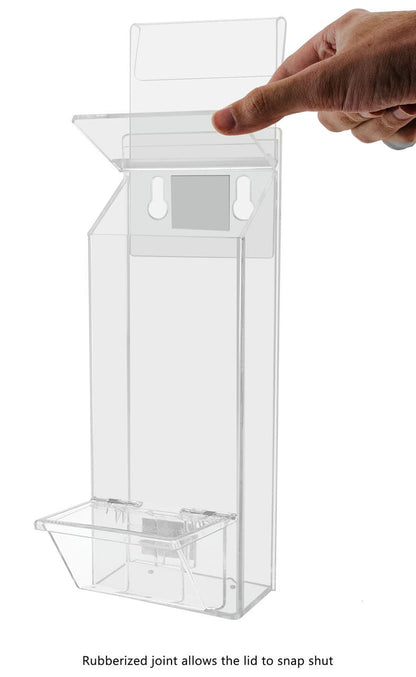 4"W x 9"H Outdoor Window Hook Trifold Holder with Card Box