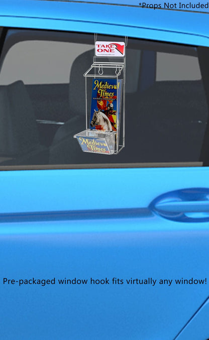 4"W x 6"H Outdoor Window Hook Postcard Holder with Card Box