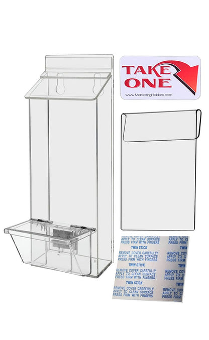 4"W x 9"H Outdoor Window Hook Trifold Holder with Card Box