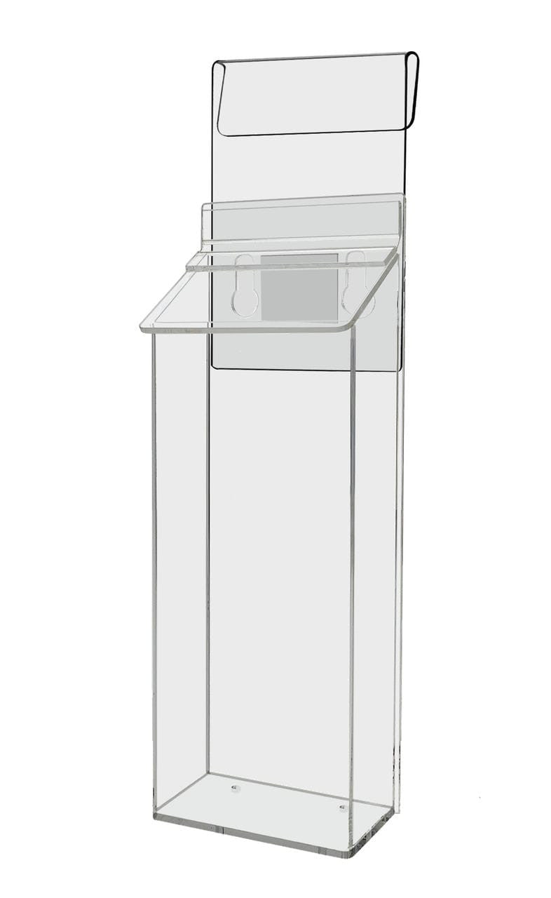 4"W x 9"H Outdoor Window Hook Trifold Holder Brochure Box