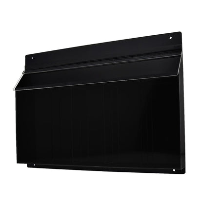 4"W x 9"H Outdoor Brochure Holder Wall Clear and Black Box