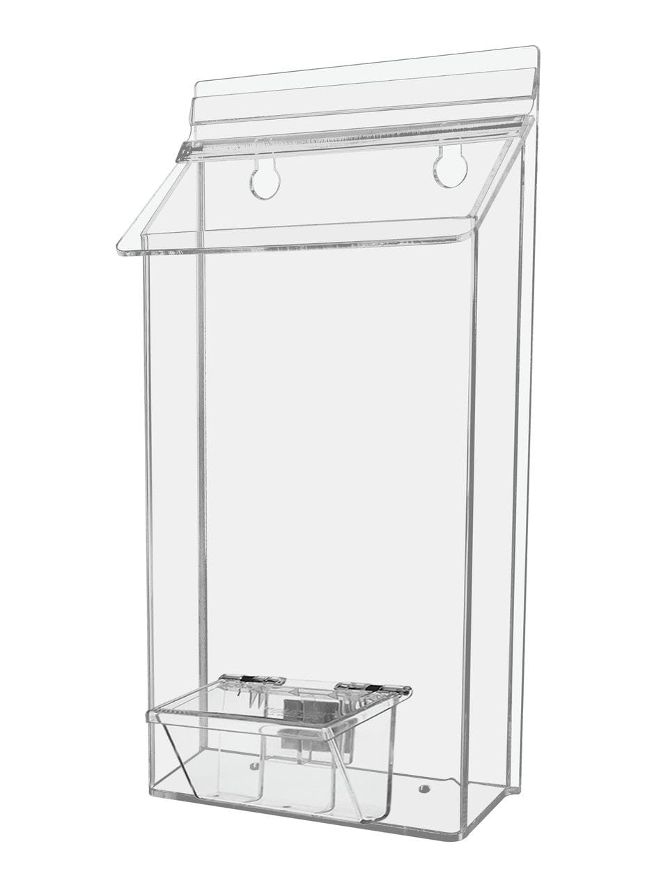 Six Inch Wide Post Card Holder with Adbox Literature Outdoor Display Rack