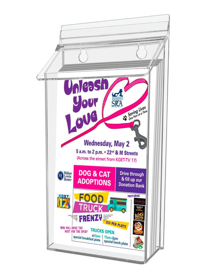 Pamphlet in Bifold Brochure Holder Bin