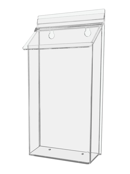Six Inch Wide Bifold Display Literature Bin Outdoor Brochure Postcard