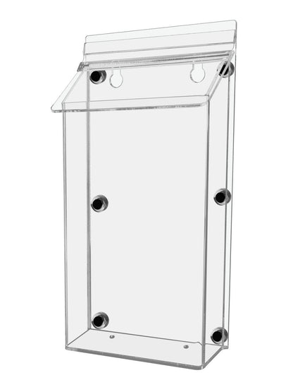 Magnetic Outdoor Brochure Holder with Lid Clear Acrylic