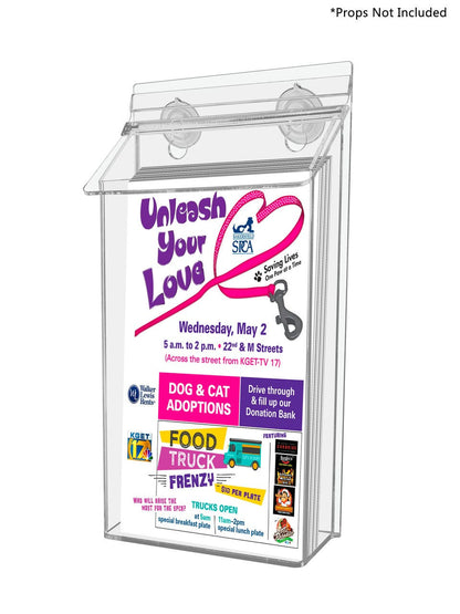 6"W x 10"H Suction Cup Outdoor Bifold Holder Window Mount