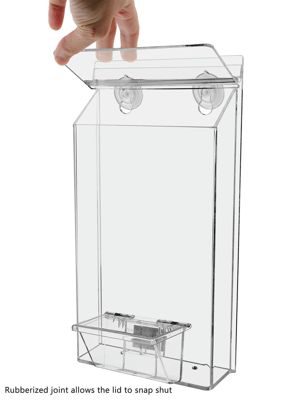 6"W x 10"H Suction Cup Outdoor Booklet Holder with Card Box