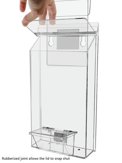 6"W x 10"H Outdoor Window Hook Brochure Holder with Card Box