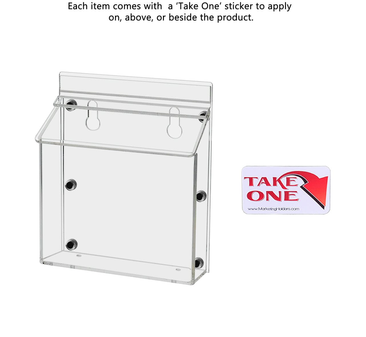 Magnetic Brochure Holder with Lid Outdoor Vehicle with verbiage and text empty display
