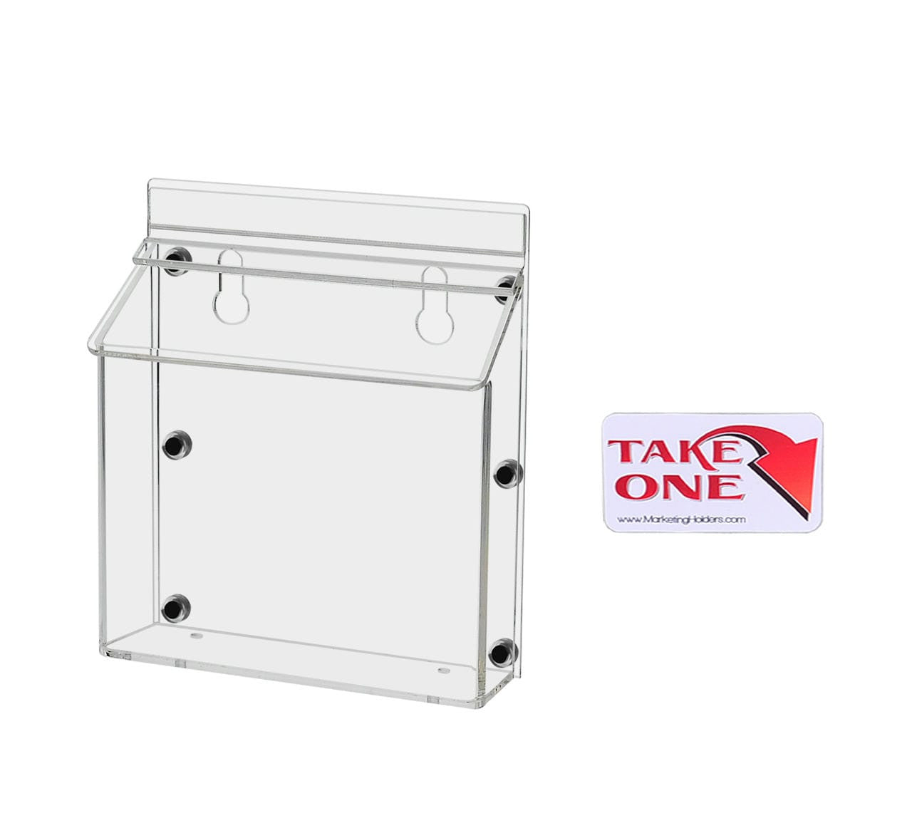 Magnetic Brochure Holder with Lid Outdoor Vehicle take one sticker