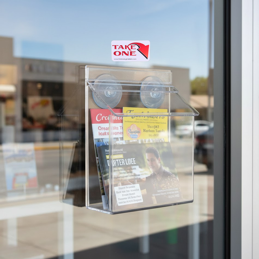 6"W x 4"H Suction Cup Outdoor Postcard Holder Window Mount