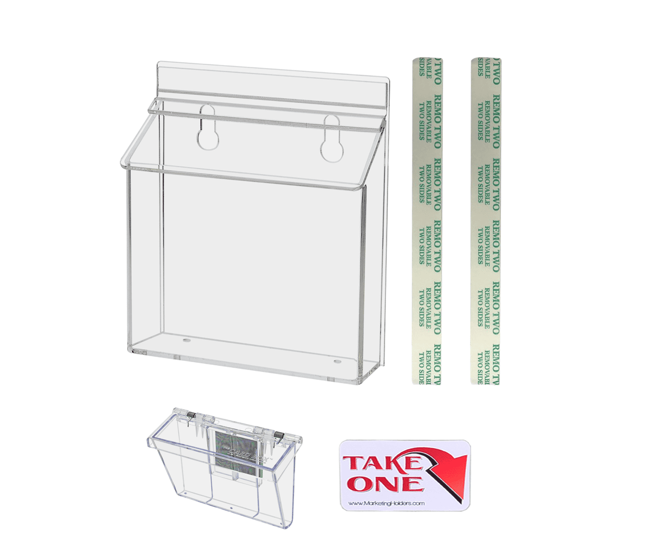 Outdoor Postcard Holder for Six by Four Flyers  with Business Card Box