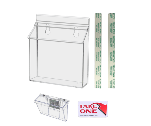 Outdoor Postcard Holder for Six by Four Flyers  with Business Card Box