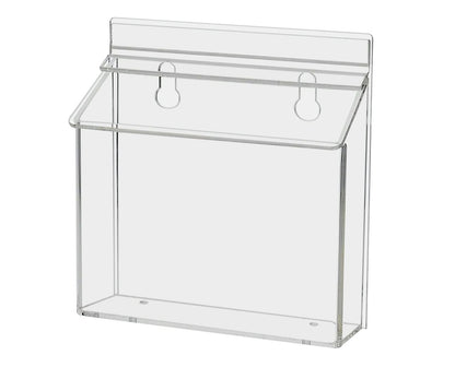 6"W x 4"H Outdoor Postcard Holder Wall Brochure Box with Lid