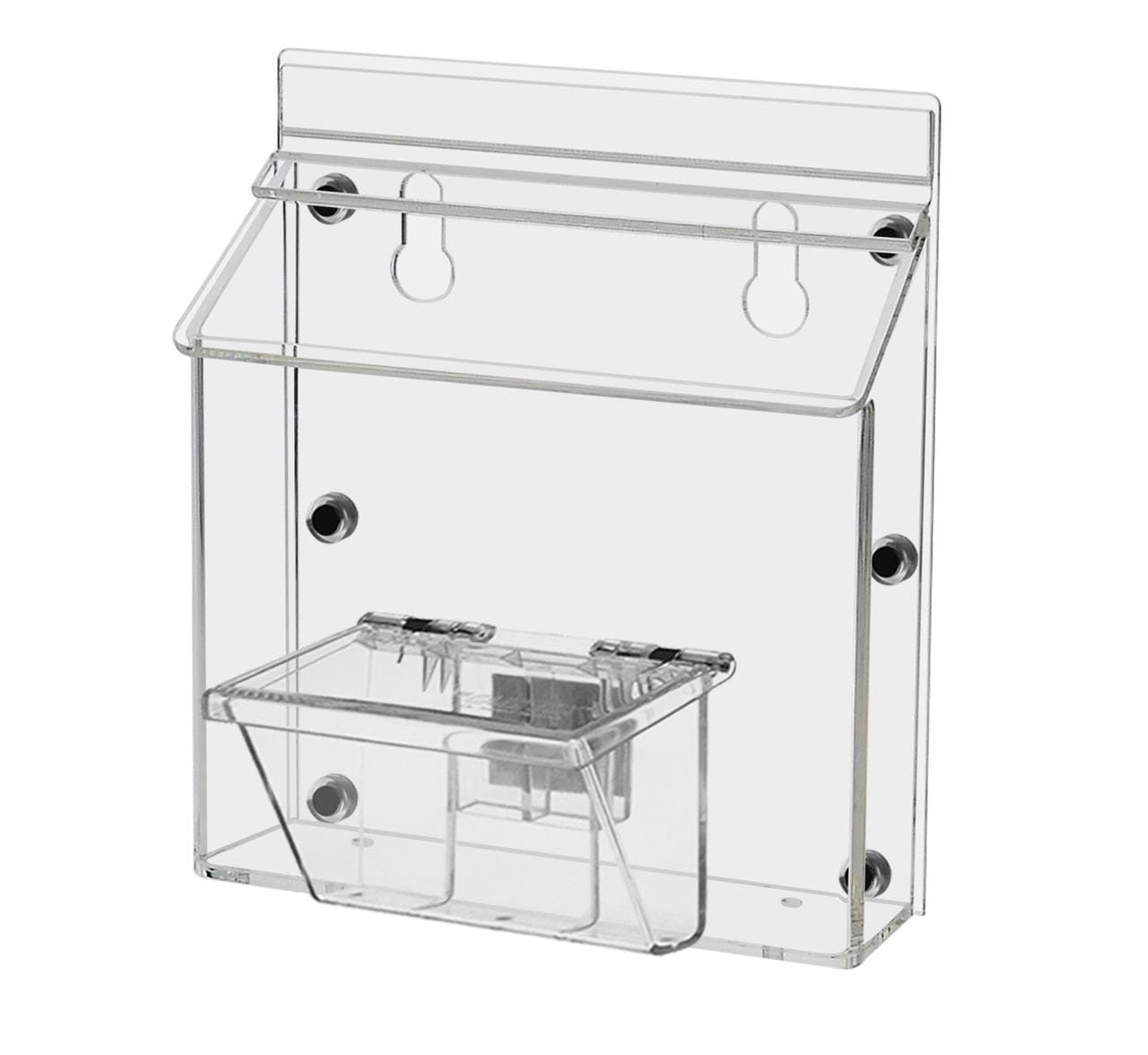 6"W x 4"H Magnetic Outdoor Postcard Brochure Holder with Card Box