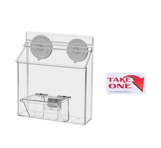 6"W x 4"H Suction Cup Outdoor Postcard Holder with Card Box