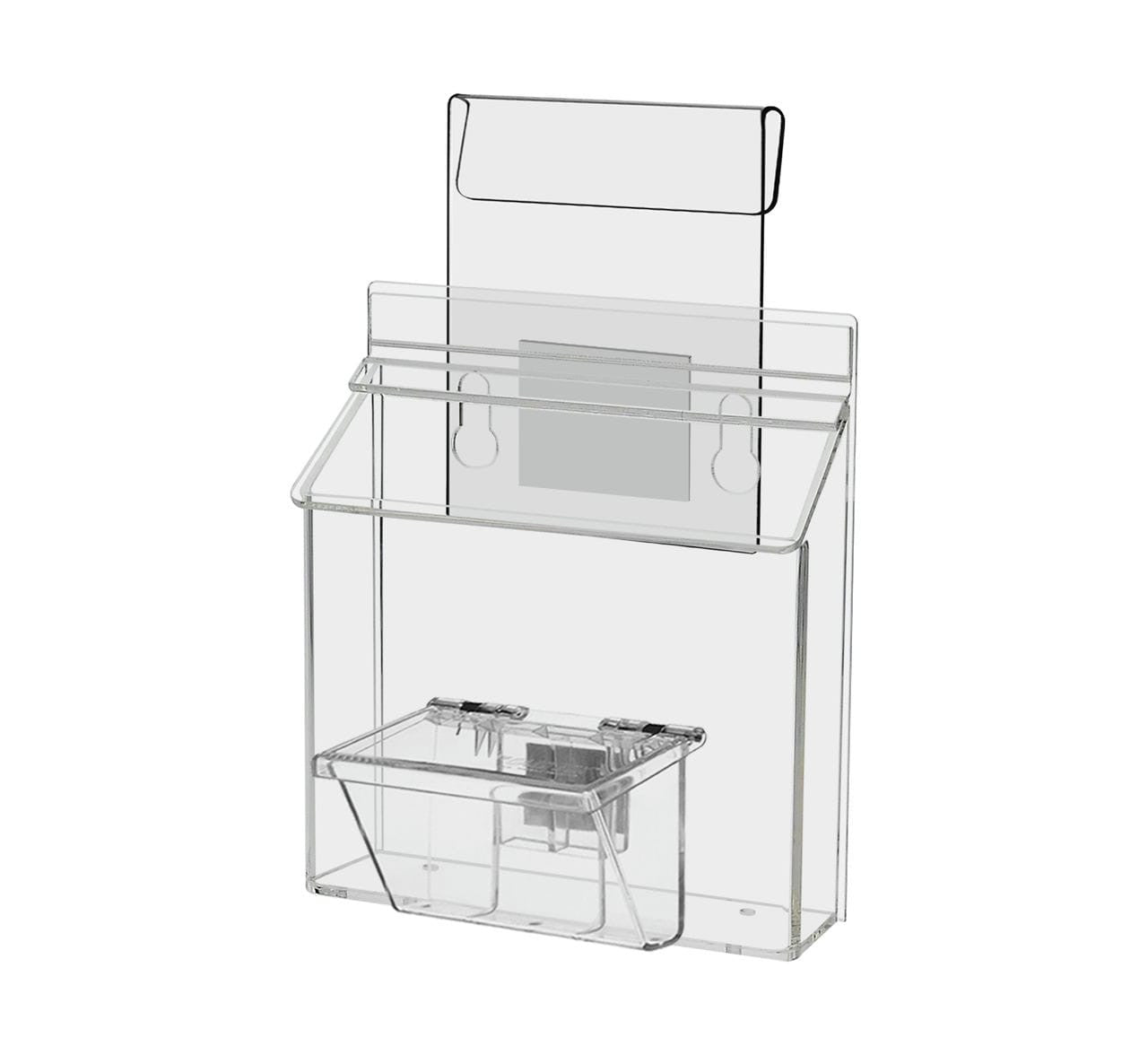 6"W x 4"H Outdoor Window Hook Postcard Holder with Card Box