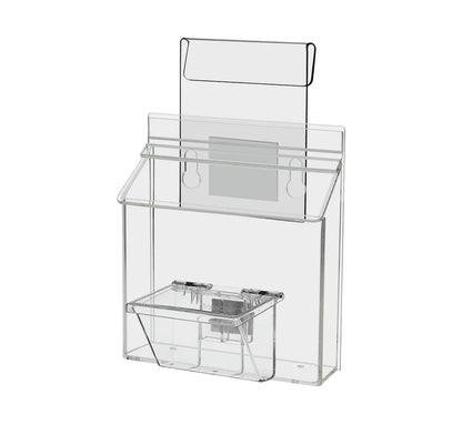 6"W x 4"H Outdoor Window Hook Postcard Holder with Card Box