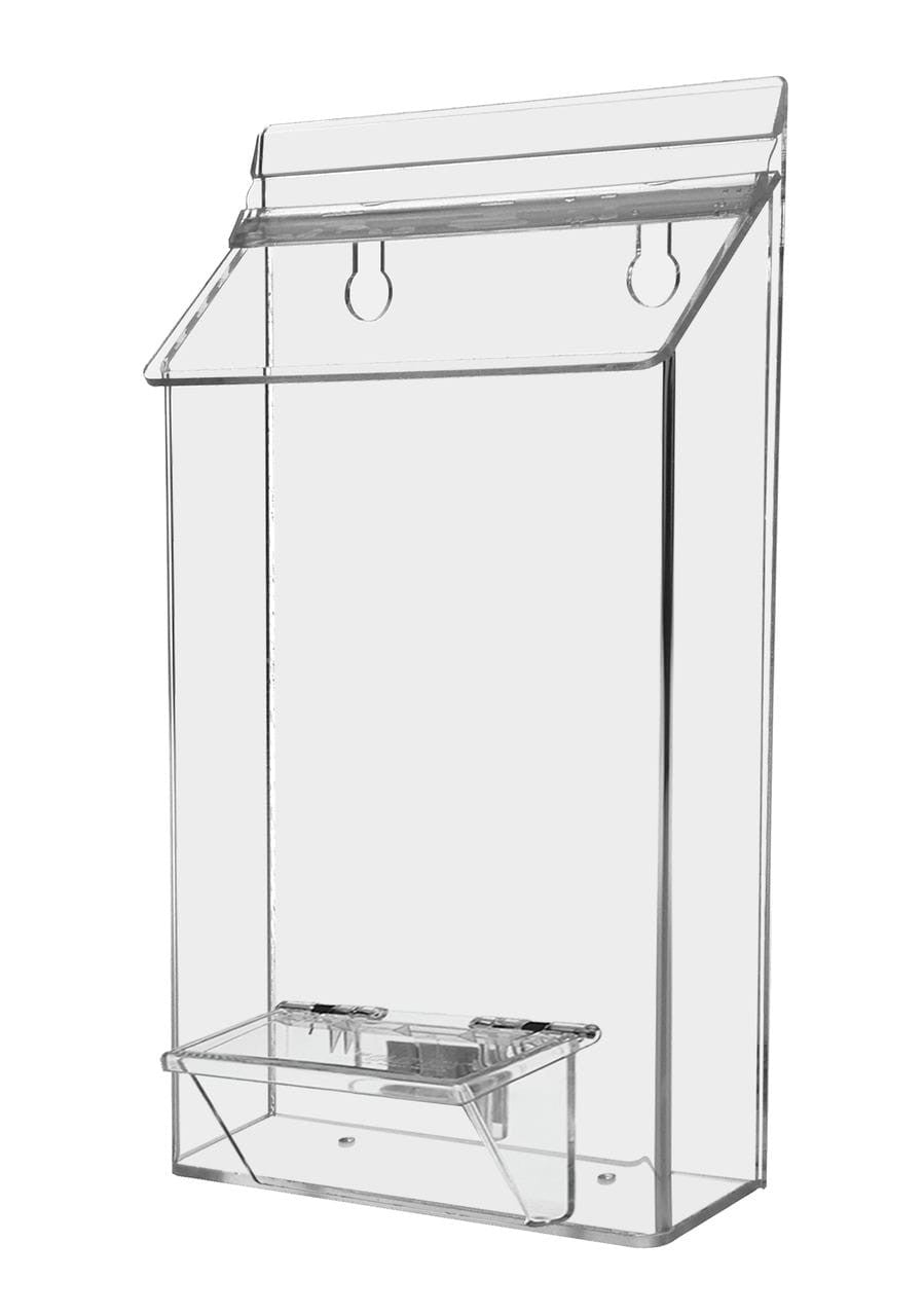 6"W x 9"H Outdoor Bifold Holder Wall Brochure Bin with Card Box