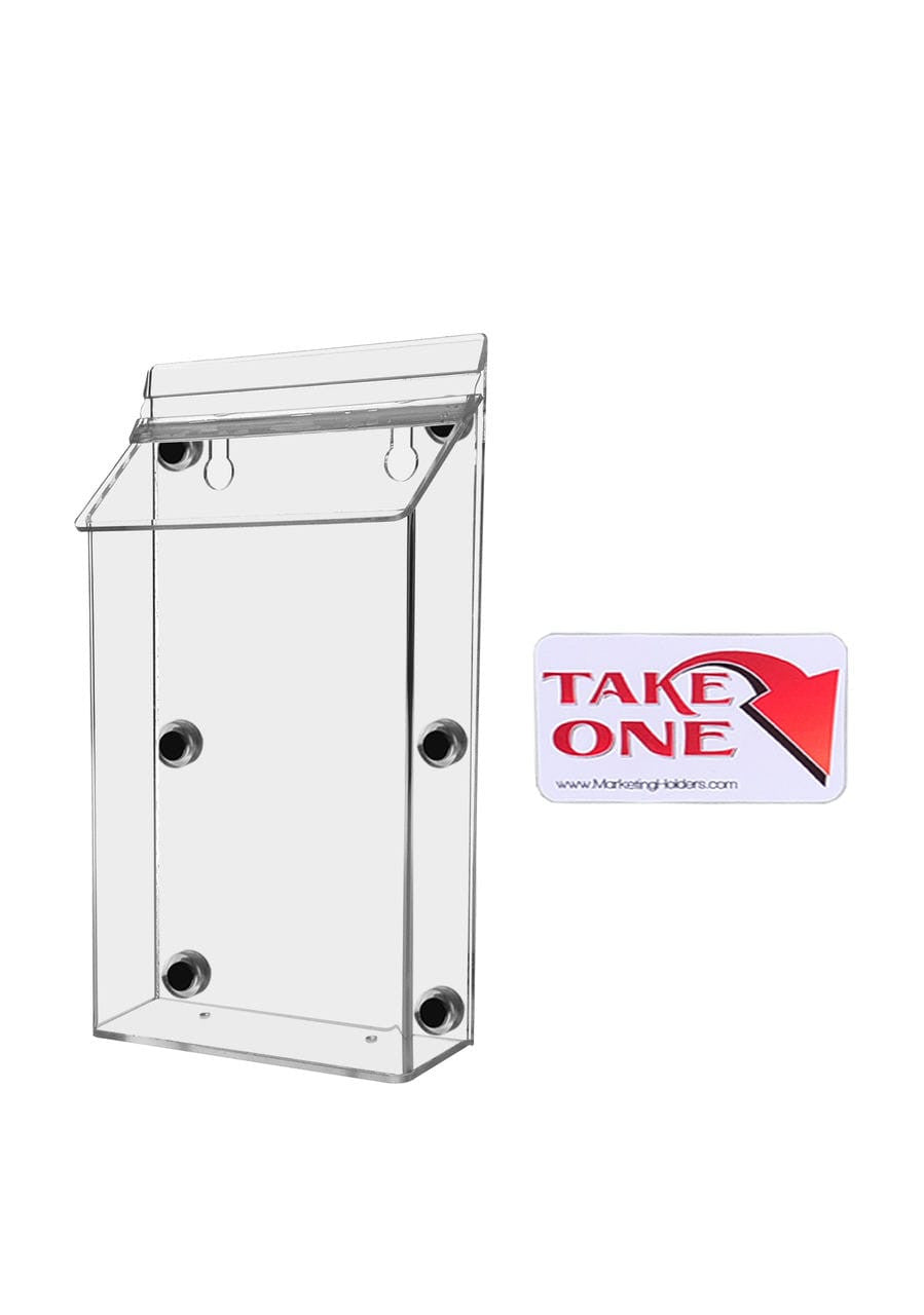6"W x 9"H Magnetic Outdoor Brochure Holder Bifold Box with Lid