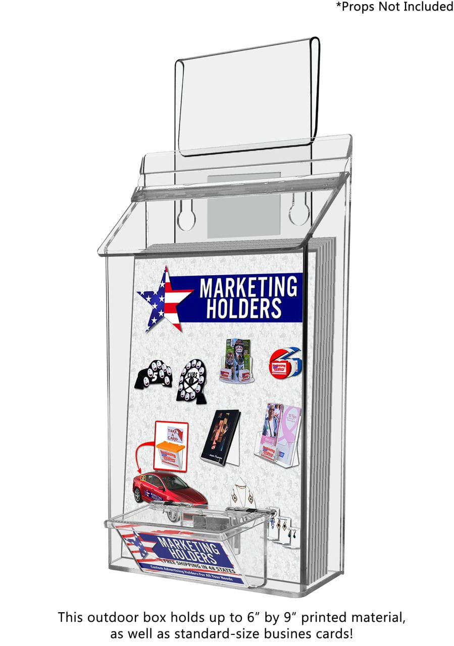 Six Inch Wide by Nine Inches High Vehicle Brochure Holder with literature