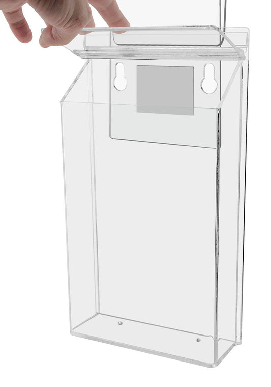 Six Inch Wide by Nine Inches High Post Card Box Vehicle Holder empty