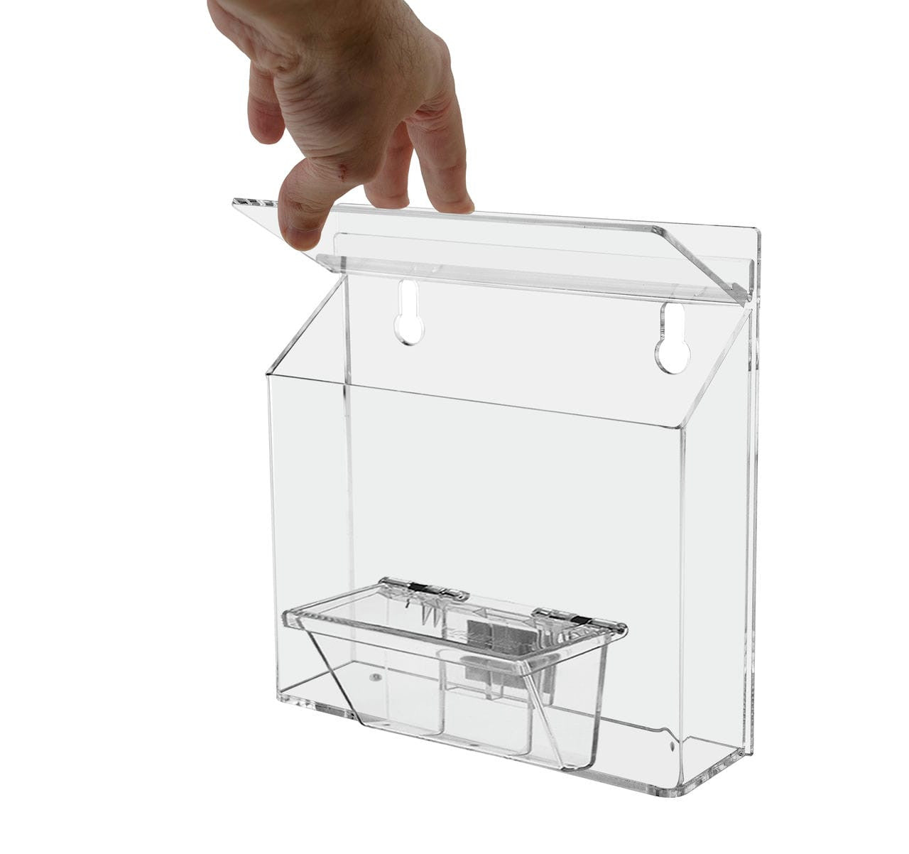 7.5"W x 5.5"H Outdoor Postcard Holder Wall Brochure Bin with Card Box