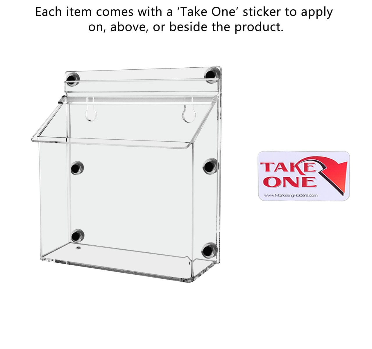 7.5"W x 5.5"H Magnetic Outdoor Postcard Holder Brochure Box with Lid