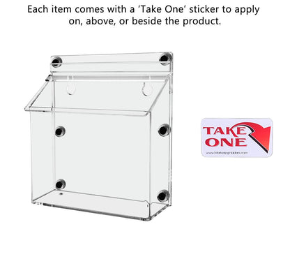 7.5"W x 5.5"H Magnetic Outdoor Postcard Holder Brochure Box with Lid