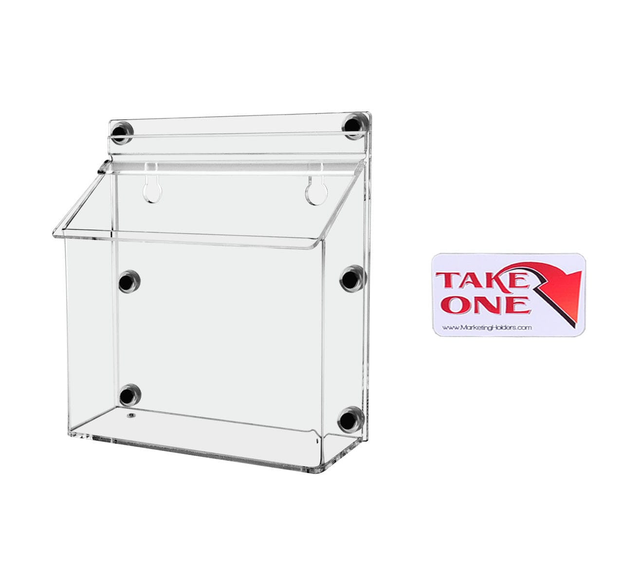 7.5"W x 5.5"H Magnetic Outdoor Postcard Holder Brochure Box with Lid