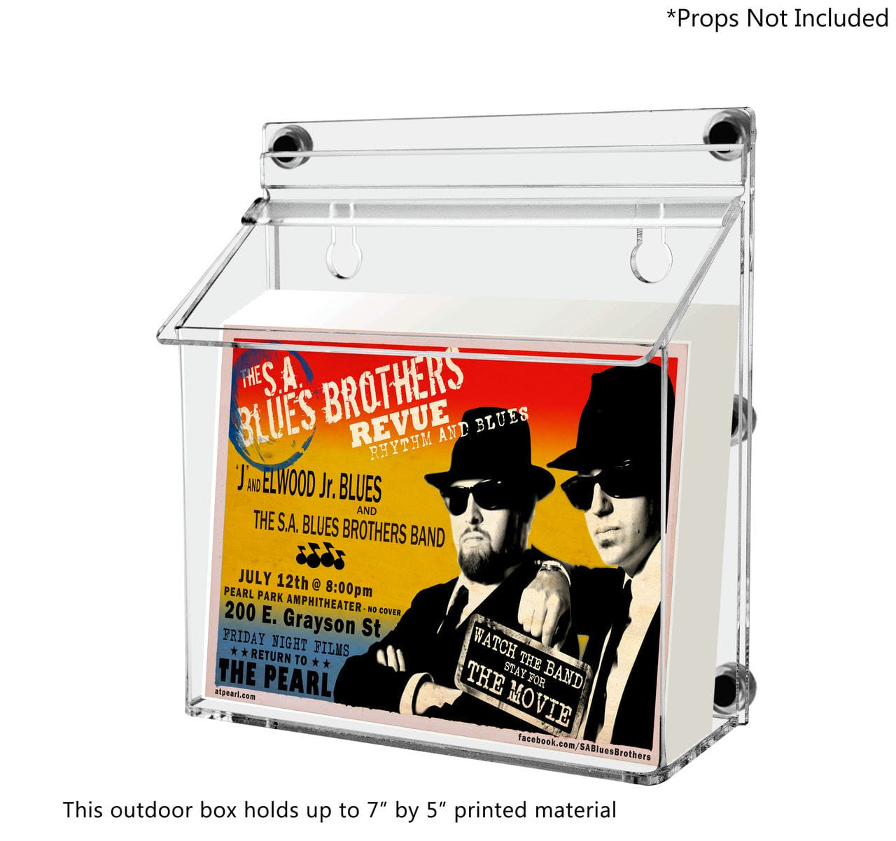 Seven by Five Magnetic Outdoor Brochure Holder with Lid