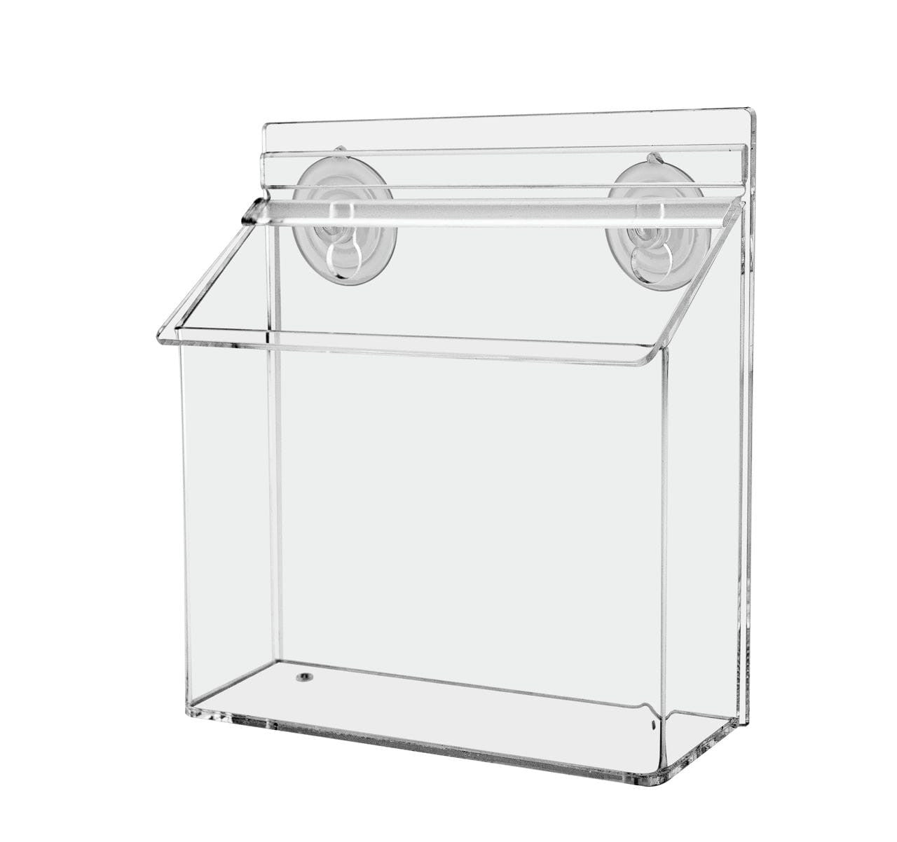 outdoor brochure holder with suction cups with a take a card sticker