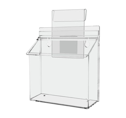 7.5"W x 5.5"H Outdoor Window Hook Postcard Holder Brochure Box