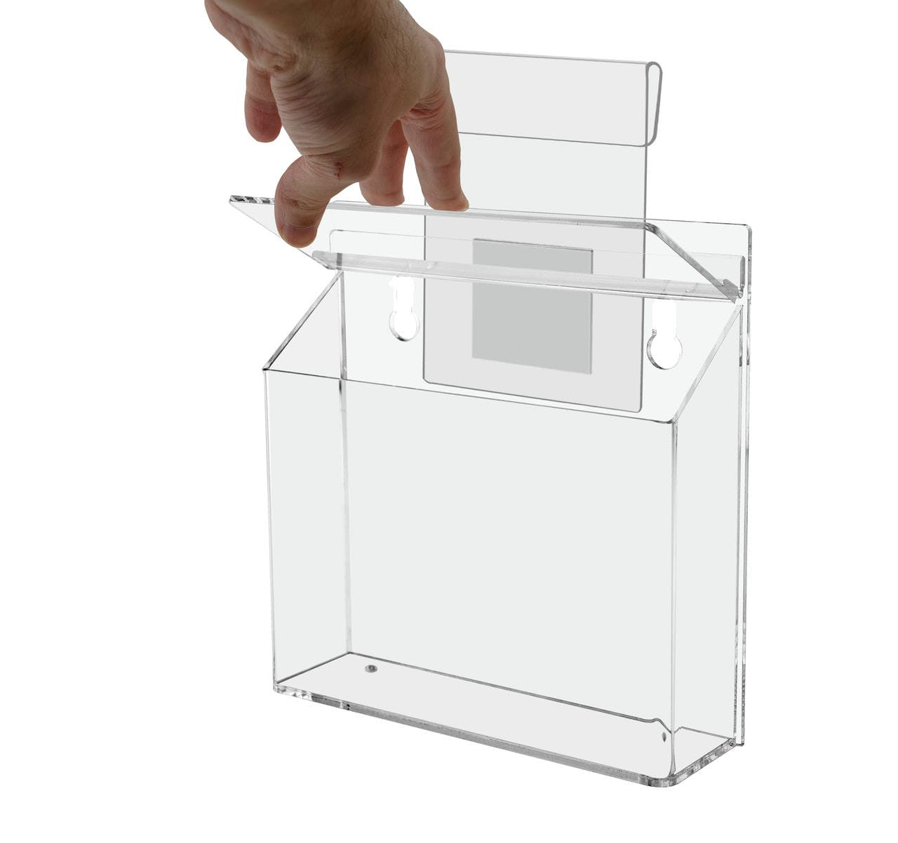 7.5"W x 5.5"H Outdoor Window Hook Postcard Holder Brochure Box