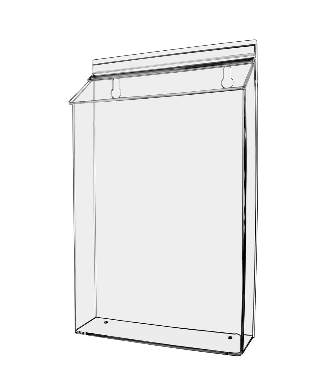 8.5"W x 11"H Outdoor Flyer Holder Wall Brochure Box with Lid